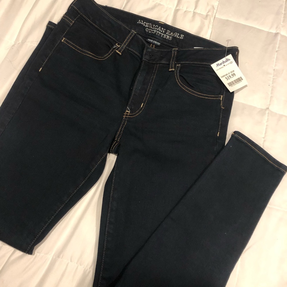 American Eagle Dark Blue Super Stretch Jeggings